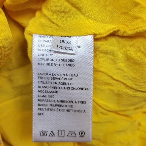 Urban Outfitters Dress Womens Extra Small Yellow Pippa Tiered Floral Boho Ladies - Picture 12 of 13